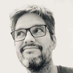 A black and white picture of me.