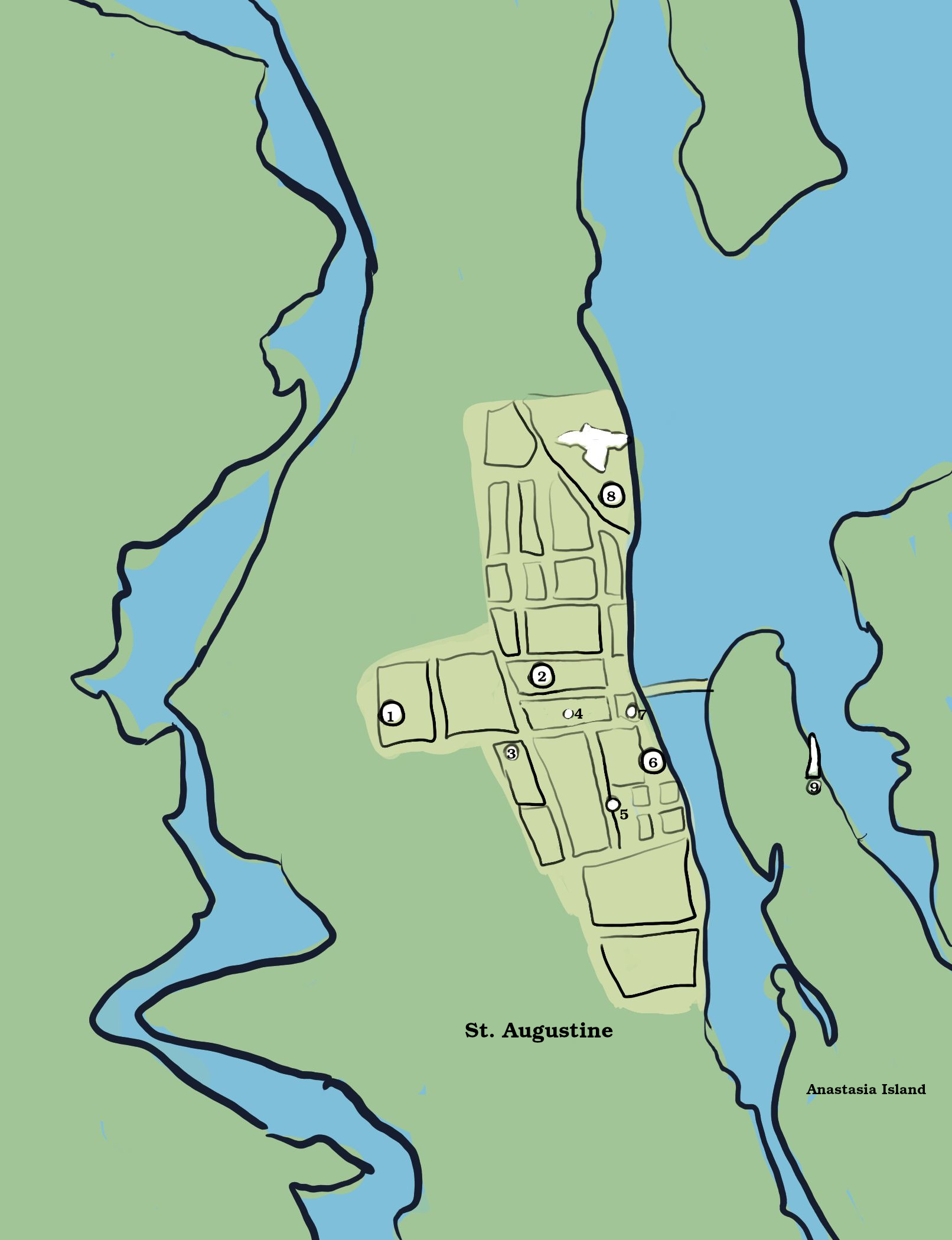 Map of St. Augustine