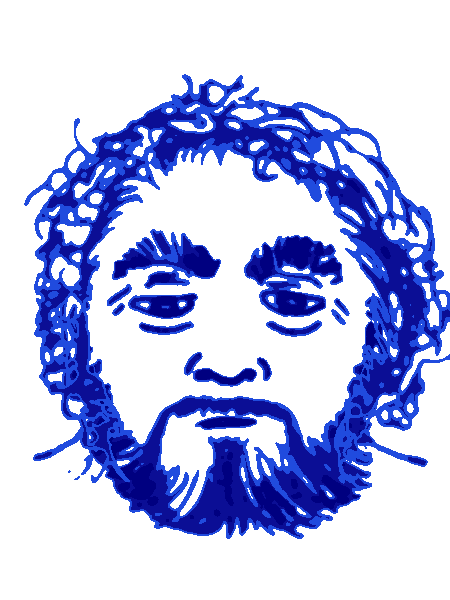 A randomly generated sketch of Bur's face